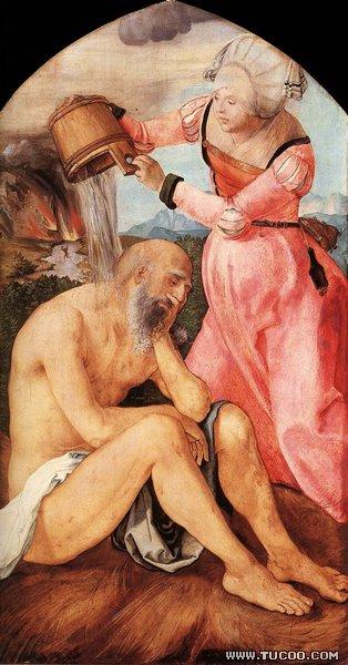 Albrecht Durer Job and His Wife Sweden oil painting art